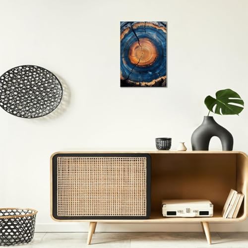 Tree Ring Wall Art Canvas, Modern Nature Decor - Image 4