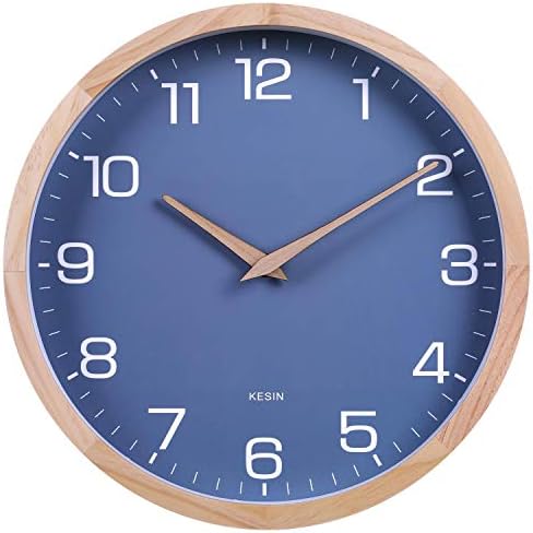 Kesin Wall Clock 12 Inch Silent Non Ticking Wood Wall Clocks Modern Simple by Kesin