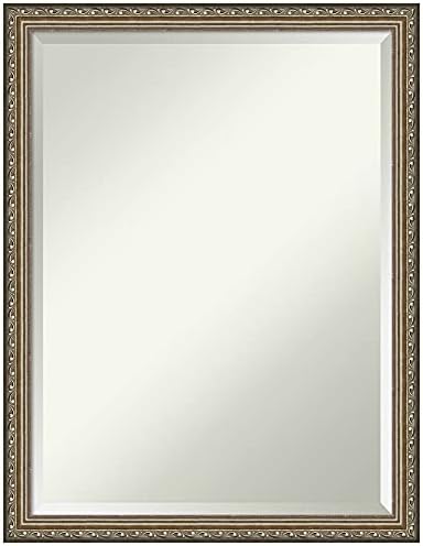 Amanti Art Silver Wall Mirror 26x20 Wood Framed Small Mirror by AmantiArt