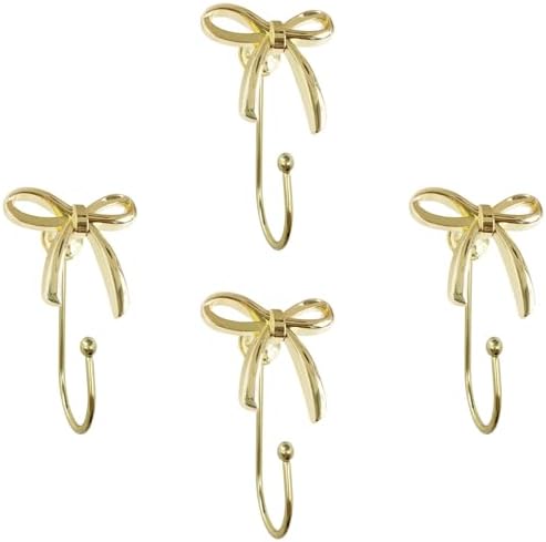 Bow Wall Hook 4 pcs Decorative Wall Hooks by RR-RUOSHUI