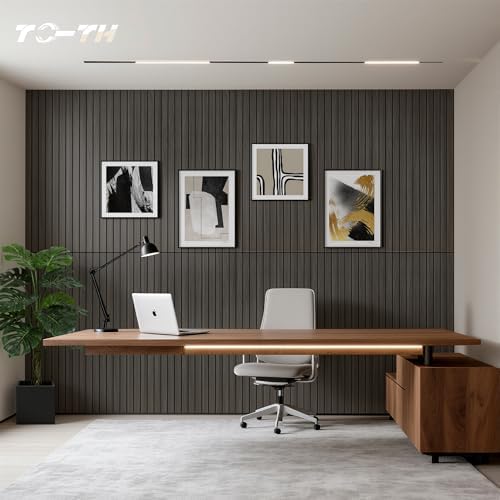 TO-TH Acoustic Panels Wood Look Noise Dampening Panel 10Pack, Rustic Walnut - Image 5