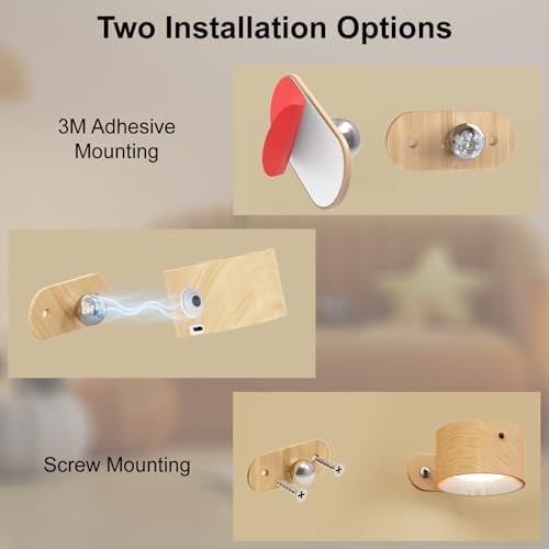 Kitloo Rechargeable Wall Sconces 2200mAH Battery Operated, 200LM LED Wall Light - Image 4