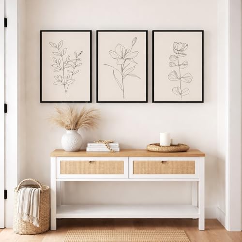 Minimalist Botanical Framed Wall Art, 3 Piece Set, 12x16 Inch - Image 6
