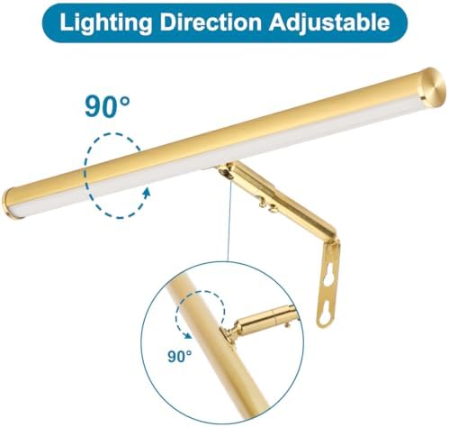 Plug in LED Picture Lights for Paintings Gold Finish - Image 2