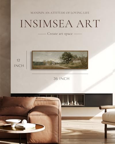 InSimSea Extra Large Framed Vintage Wall Art, Rustic Landscape - Image 2