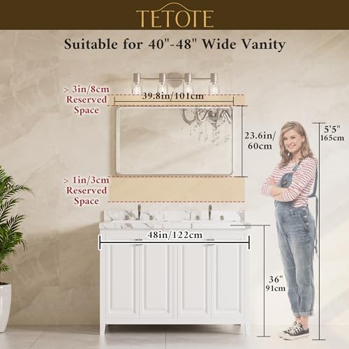 TETOTE Brushed Nickel Vanity Mirror - Image 2