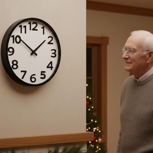 20 Inch Large Wall Clock Silent Quartz Analog Round Battery Operated - Image 5