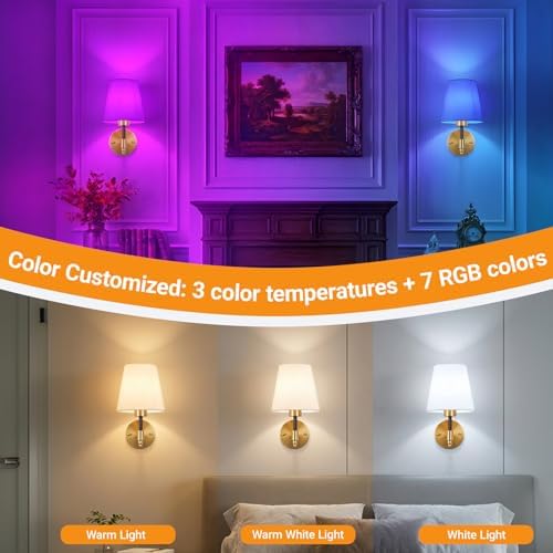 Nekhung Battery Operated Wall Sconce, Peel and Stick Sconces Set of 2 - Image 5