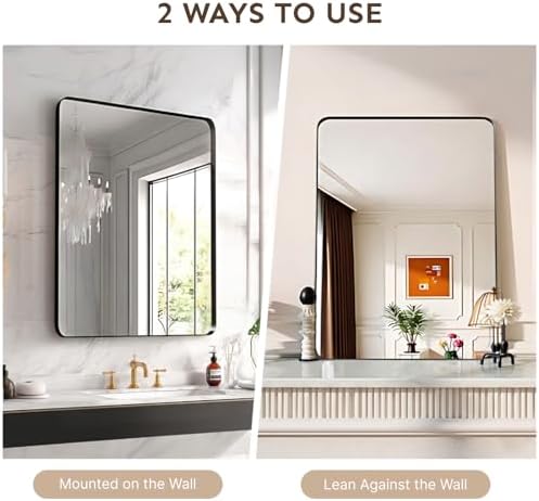 36"x30" Bathroom Vanity Mirror for Wall Aluminum Framed Farmhouse Rectangle - Image 6