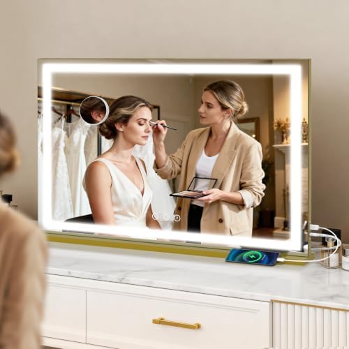 ROLOVE Extra Large Gold Hollywood Vanity Mirror - Image 2
