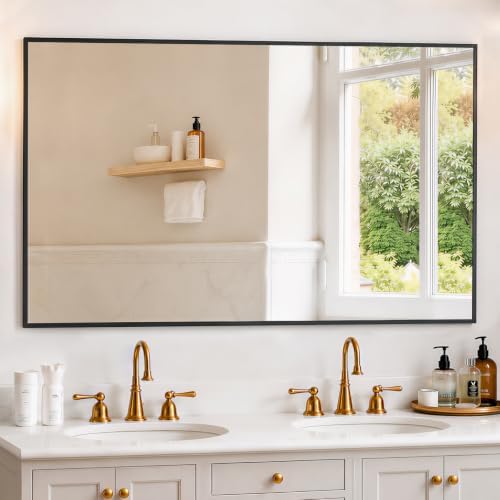 Bathroom Mirror for Wall, 48x30 Inch HD Tempered Glass Vanity Mirror by SageNest