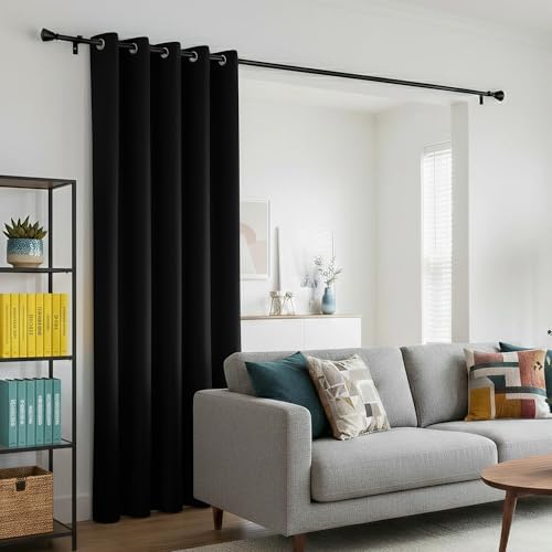 BONZER Black Curtain Dividers, Privacy Blackout Curtains Wall Partitions - Image 3