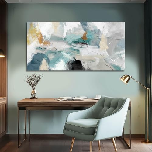 SOUGUAN Canvas Wall Art for Living Room Abstract Pictures Green Wall Decor Home - Image 4