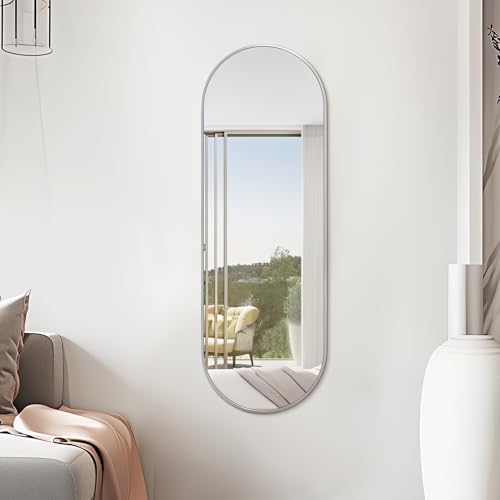 Niccy Oval Full Length Mirrors, Long Wall-Mounted Mirror by Niccy