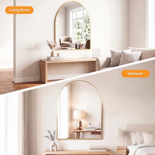 Sweetcrispy 30"x40" Arched Bathroom Mirror, Bathroom Mirrors - Image 6