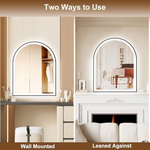 24"x30" Arched LED Lighted Bathroom Mirror - Image 6