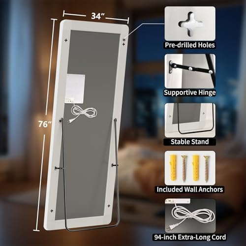 76" x 34" Rectangle Full Length Mirror - Image 3