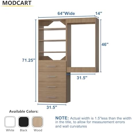 Modular Closet, Wood Tower Storage - Image 2