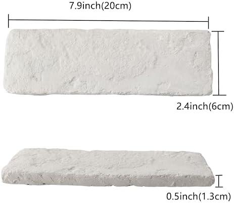 40 Pcs White Thin Brick Veneers, 2.4" x 7.9" Wall Brick, 3D Faux Brick - Image 2