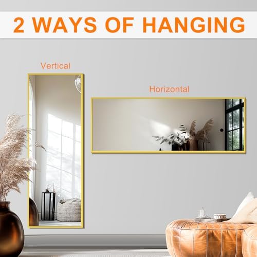 TRAHOME Full Length Floor Mirror 56"x15", Large Standing Body Mirror - Image 5