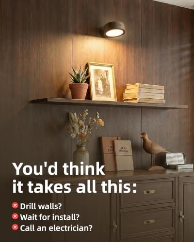 EZVALO LED Wall Mounted Light, 3000mAh Rechargeable Cordless Wall Sconce - Image 3