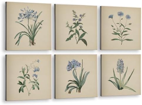 InSimSea Acoustic Wall Art, 72x48 In, Vintage Botanical Art by InSimSeaArt