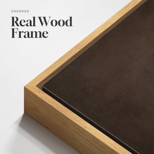 Large Framed Brown Abstract Vertical Wall Art Set - Image 3