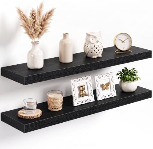 Acovy 32x8in Floating Shelves 2 Pack, Wall Mount Display Shelf by Acovy