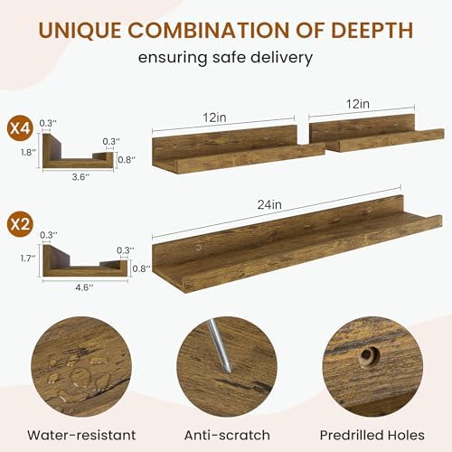 Picture Ledge Shelf, Floating Shelves - Image 3