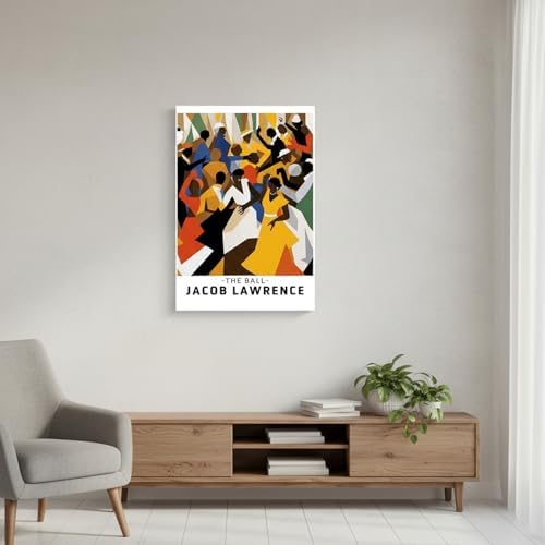Black People Canvas Wall Art Afro Art Colorful Party Poster 16x24 IN Framed - Image 7