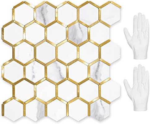STICKGOO Hexagon Peel and Stick on Backsplash by STICKGOO