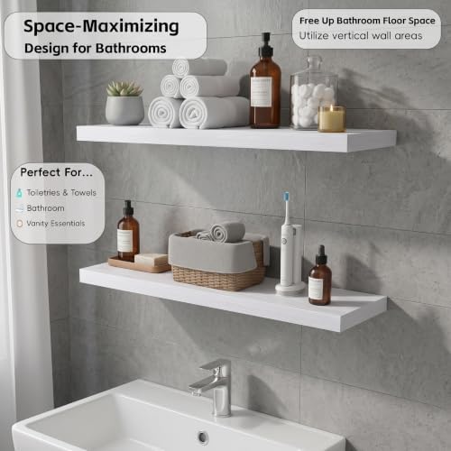 Lufia Floating Wall Shelves, MDF - Image 4