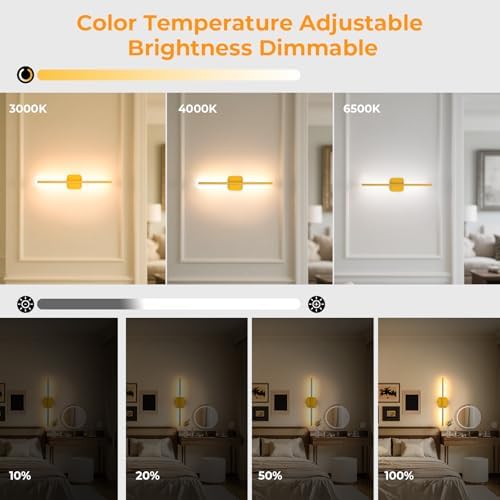 Rechargeable Wall Light Detachable 360°Rotate Wireless Dimmable 4 Pack - Image 4
