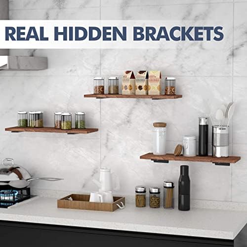 Starunder 8 Inch Floating Shelf Brackets, 6 Pack L‑Shape Shelf Supports - Image 2