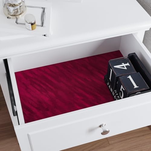 Dark Red Velvet Fabric Felt for Dresser Jewelry Boxes Self Adhesive Drawer - Image 4