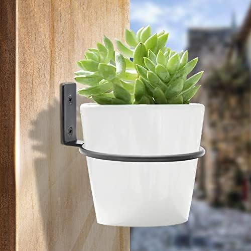 Jiozermi 2 Pack 8 inch Flower Pot Holder Ring, Matte Black - Image 2