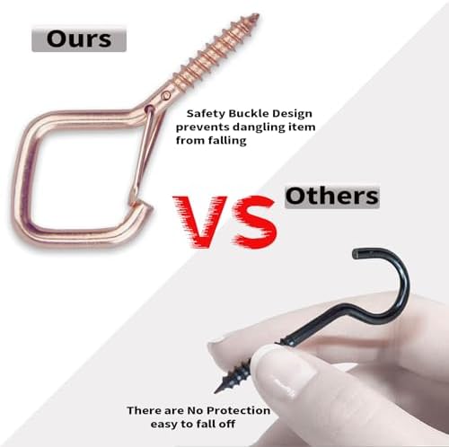 100 PCS Rose Gold Eye Screw Hooks - Image 5