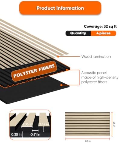 IZODEKOR Self-Adhesive Wall Panels, Acoustic Wood Panels, 3D Peel and Stick - Image 2