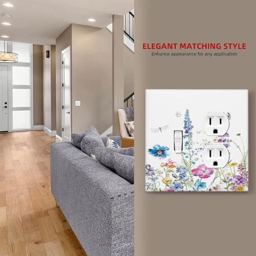 Wallplates Boho Colorful Flowers Plants And Dragonflies 1 Toggle 1 Duplex - Image 7