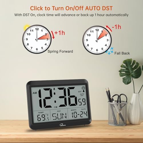 WallarGe Self-Setting Atomic Digital Wall Clock - Image 5
