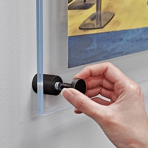 Azar Displays 105514-BLK Acrylic Floating Double Panel Wall Frame, 8.5" x11" - Image 7