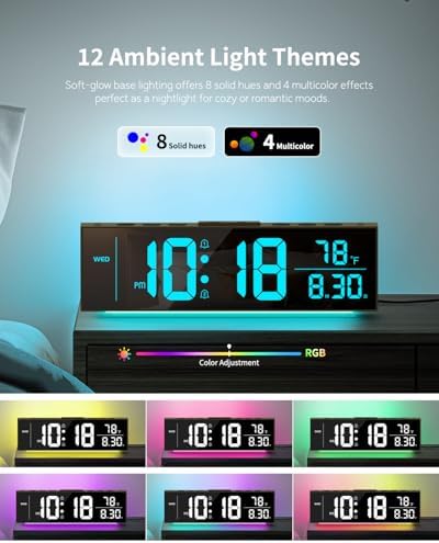 Digital Clock, Alarm Clock for Bedroom, Digital Wall Clocks for Classroom - Image 4