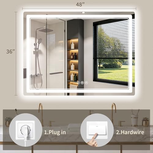 36"x48" LED Bathroom Mirror - Image 4