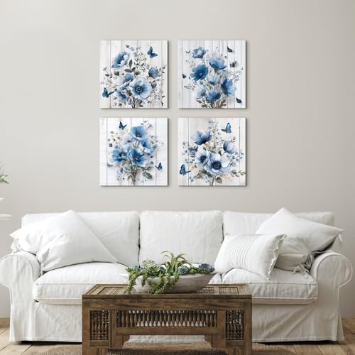 Flowers Framed Canvas Wall Art Butterfly Wall Decor - Image 6