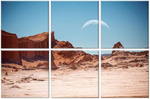 JBER Art Acoustic Panels 72" x 48", Desert Moon Valley by JBER