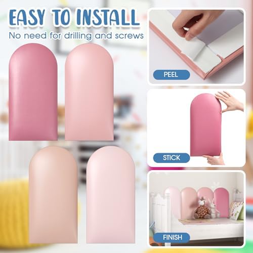 Jetec 4 Pcs Kids Wall Padding Panels, 1.18 Inch Thick Foam Wall Protector - Image 4