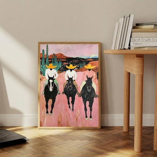 Black Man Wall Art Colorful Abstract Western Horse Poster 16x24IN Unframed - Image 3