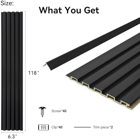 Slat Wall Panel 8-Pack, 118’’x6.3’’ - Image 2