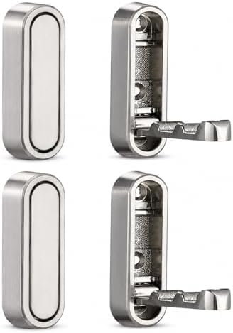 Foldable Wall Hooks, 4 Pack Silver Heavy Duty Coat Hooks, Screw Mounted by CHAFURIO