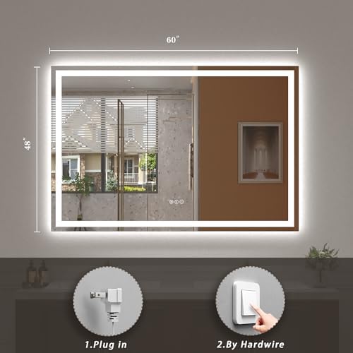 60x48 LED Lighted Bathroom Mirror - Image 6